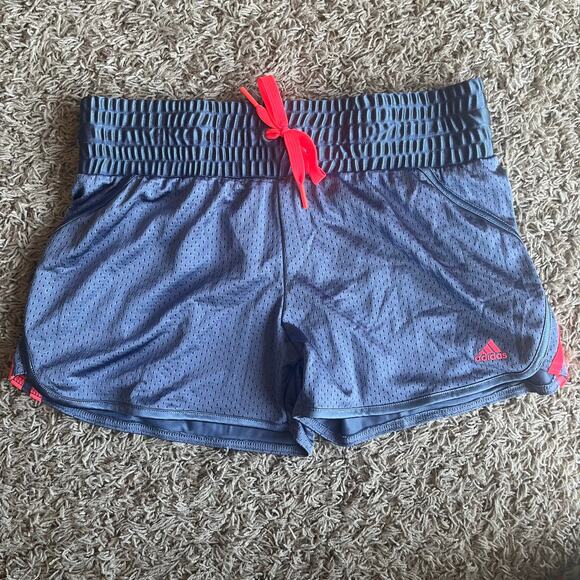 Adidas Blue / Pink Athletic Shorts Size Small (8-10) - Picture 6 of 6